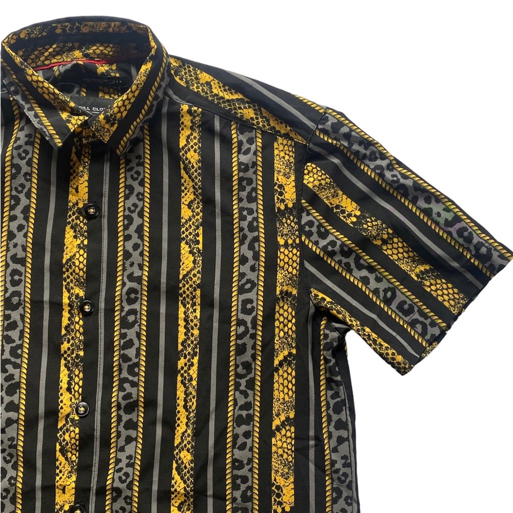 Vintage Single Stitch Patterned Button Up - image 1